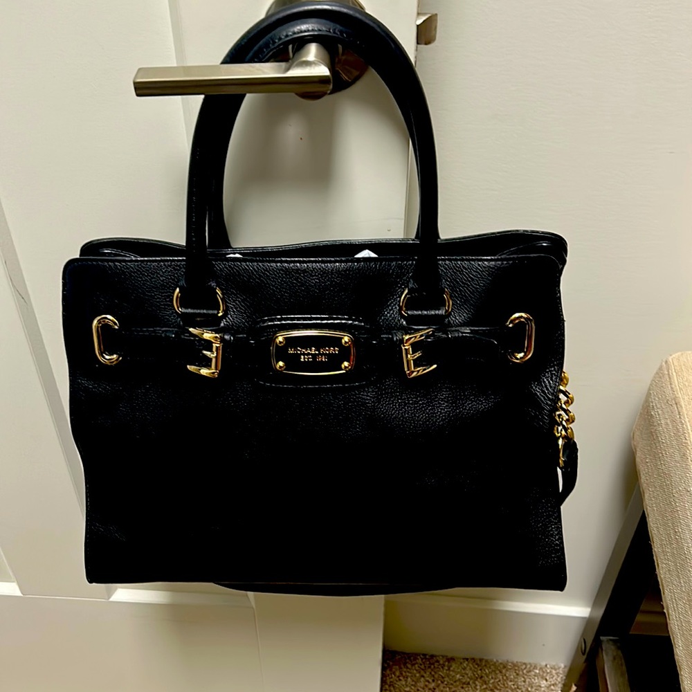 Black and Gold Michael Kors handbag